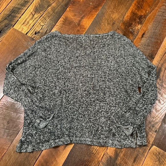 Madewell Black White Marled 100% Linen Lightweight Sweater Women’s Medium - Picture 5 of 6